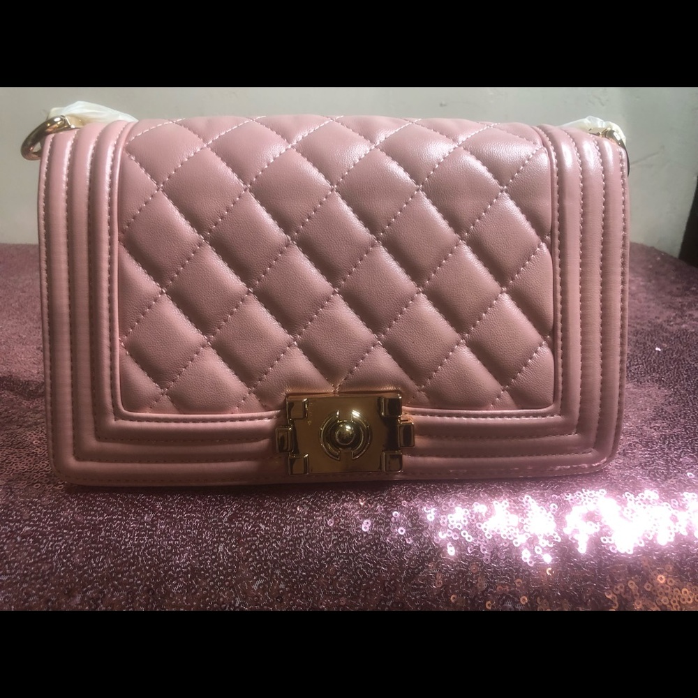 Pink & Gold crossbody purse